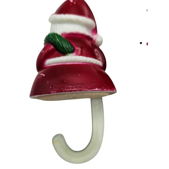 Vintage Stocking Holders 1980s SunHill Industries Santa Bear Blow Mold Retro - Picture 6 of 6